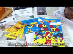 Impression personnalisée du logo sac en papier à emporter emballage de restauration rapide