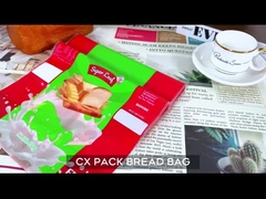 Sacs d'emballage de pain en plastique à l'épreuve de la graisse imprimés sur mesure avec logo