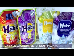 Sacoche d'emballage de poudre de lavage de 500 ml sur mesure imprimée avec bec