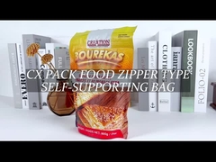 Plastique stratifié sur mesure Conçu scellé Stand Up Food Pouch Self-supportant sac fermeture éclair