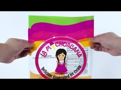 Impression personnalisée Sac d'emballage en plastique scellé avec fenêtre transparente Pour la crème glacée