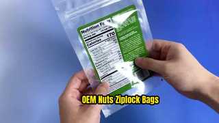Sacs Ziplock personnalisés pour noix et fruits secs