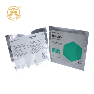 Custom Printed Aluminum Foil 3 Side Seal Medical Packaging Cosmetics Face Beauty Mask Packaging Bags For Chemical Product