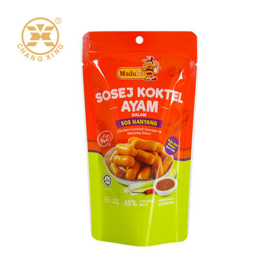 Customized Plastic Food Bags Sausage Packaging Bags Meat sealed Packaging Bag With Zipper