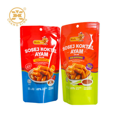 Customized Plastic Food Bags Sausage Packaging Bags Meat sealed Packaging Bag With Zipper