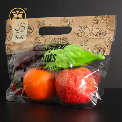 Custom Food Grade Vegetable Bags Plastic Poly Fruit Packaging Bag Resealable Plastic Fresh Fruit Bag