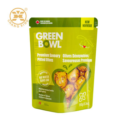 Customizable Snack Packaging Bags Featuring Tear Notch and Stand Up Pouch Design Suitable for Various Snack Types