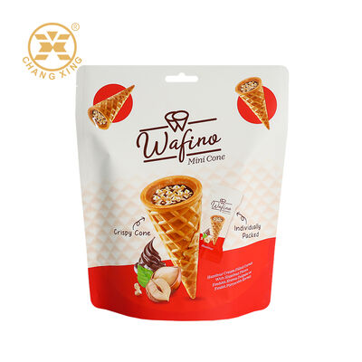 Custom Printed Food Grade Zipper Sealed Stand Up Vacuum Packaging Bag