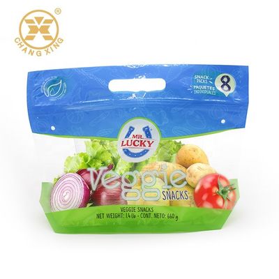Recycle Vegetables Custom Printed Stand Up Pouches Zipock Clear Plastic Packing Bags