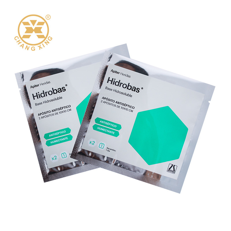 Custom Printed Aluminum Foil 3 Side Seal Medical Packaging Cosmetics Face Beauty Mask Packaging Bags For Chemical Product