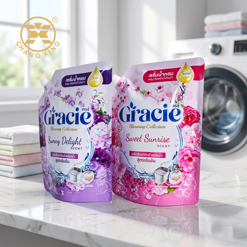 Custom Printed Portable Stand Up Detergent Packaging Pouch Laundry Detergent Bag