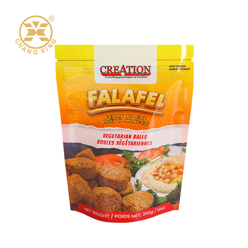 Custom Printed Food Packaging Bag Food Grade Laminated Stand Up Bag For Fried Food