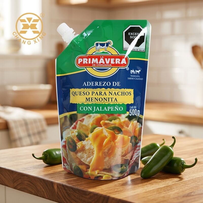 Food Grade Customizable Stand Up Pouch with Gravure Printing for Sauce and Drink Packaging