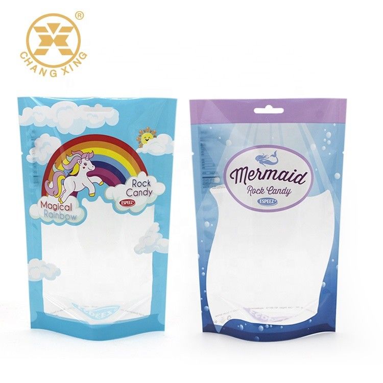 Customizable Holographic Stand Up Pouch Ziplock Bag for Food Grade Snack Packaging
