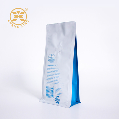 250 g 500 g 1 kg Sac à café à fond plat Sacs d'emballage de grains de café avec fermeture à glissière