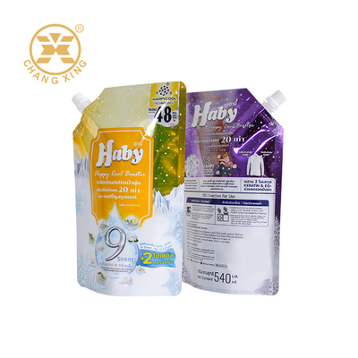 Sacoche d'emballage de poudre de lavage de 500 ml sur mesure imprimée avec bec