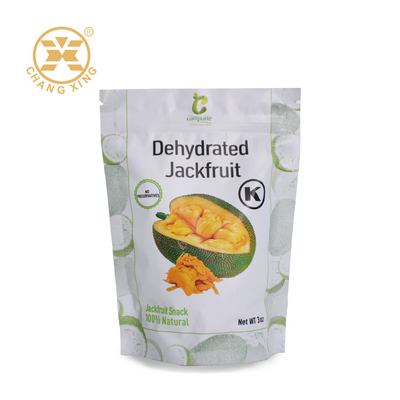 Sac d'emballage de fruits secs en papier d'aluminium sur mesure avec fermeture à glissière