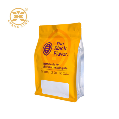 Sac de nourriture à fond plat imprimé avec fermeture à glissière pour les aliments secs