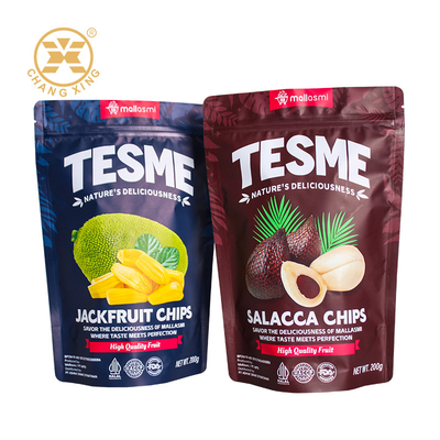 Imprimé sur mesure par l'usine de BRC, fabriqué à partir de noix de plastique re-fermées, sacs d'emballage de fruits secs, sacs à sacs debout 750g.