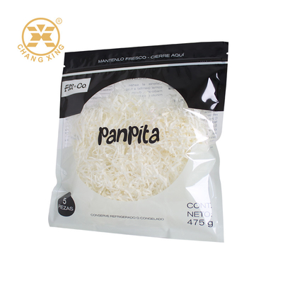 Sacs à fermeture à glissière en plastique imprimé sur mesure Sac d'emballage alimentaire pour les nouilles Pita Pancake Taco