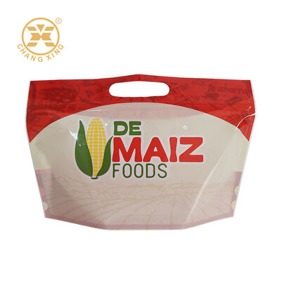Impression personnalisée Sacs d'emballage en plastique transparent pour emballage de légumes et de fruits frais / sac de nourriture congelée avec fermeture à glissière