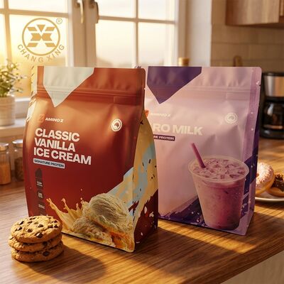 Pochette refermable imprimée sur mesure de qualité alimentaire avec fermeture éclair et impression héliogravure