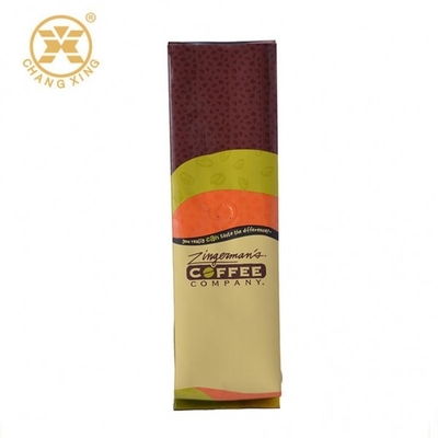 Poche gusseted de papier d'aluminium de sac d'emballage de café de côté de joint de quadruple