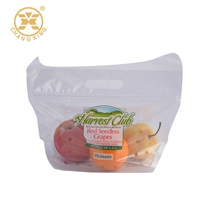 Les sacs secs en plastique d'emballage du fruit 3kg d'EXPE pp tiennent la poche avec des trous de conduit de tirette