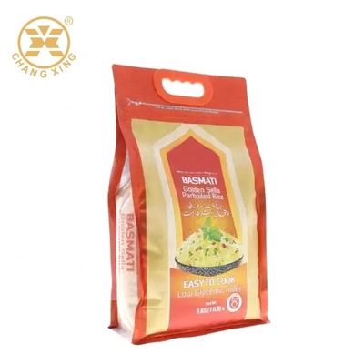Sachets en plastique en nylon résistants du fond plat 2.5kg 4.5kg pour l'emballage de riz