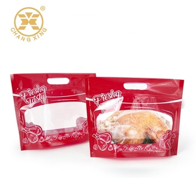 Sacs de transporteur à emporter en plastique grillés Microwavable de poulet de rôtissoire d'emballage alimentaire antibrouillard de Bopp