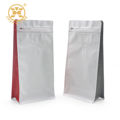Poche en aluminium de serrure de fermeture éclair des sacs de café du fond plat VMPET 250g BOPP pour la nourriture