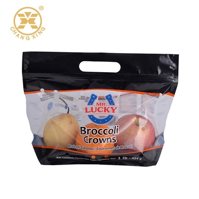 sacs 12oz de emballage rescellables pour le support clair de plastique de CPP de légumes vers le haut des poches avec des trous