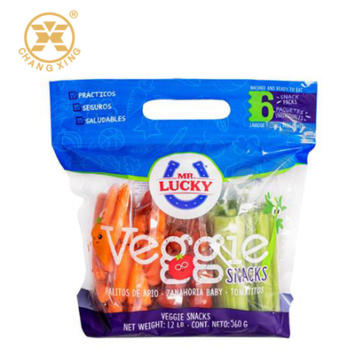Sachets en plastique transparents antibrouillard de LDPE de Bopp de fruit pour l'emballage de légumes
