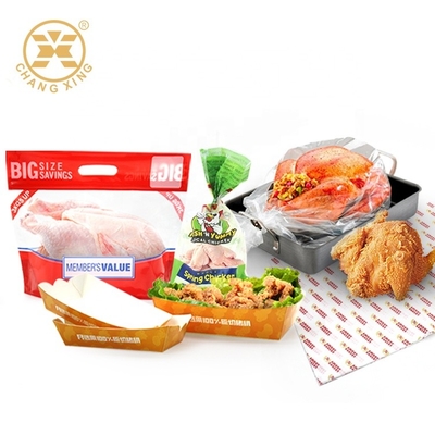 Sortez à nourriture la résistance thermique de empaquetage transparente de poulet rôti la poche en nylon avec la tirette