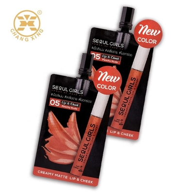 Le papier aluminium de empaquetage de sac de cosmétique réutilisable crémeux de la lèvre 5mm a stratifié des poches