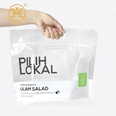 L'emballage d'OEM Logo Zip Lock Dry Fruit met en sac le support de plastique d'emballage de légume de laitue