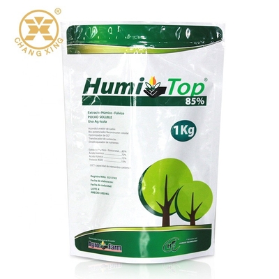 support en plastique de sac d'emballage de papier d'aluminium de l'engrais 1kg vers le haut de GV zip-lock de poche